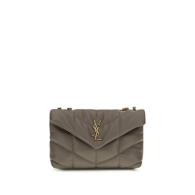 Borsa a spalla Saint Laurent Ovis Aries Aries in agnello grigio