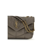 Borsa a spalla Saint Laurent Ovis Aries Aries in agnello grigio