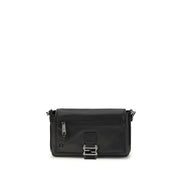 Sac porté épaule Fendi en cuir de veau noir Bos Taurus