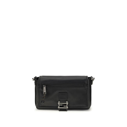 Sac porté épaule Fendi en cuir de veau noir Bos Taurus