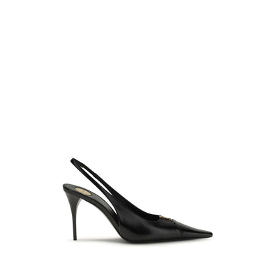 Saint Laurent Black Calf Leather High Heel Pumps