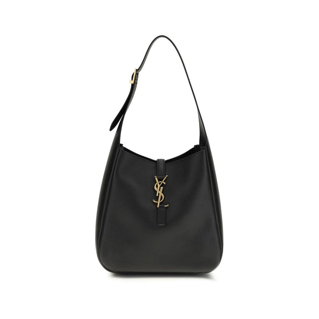 Sac bandoulière Saint Laurent en cuir de veau noir Bos Taurus
