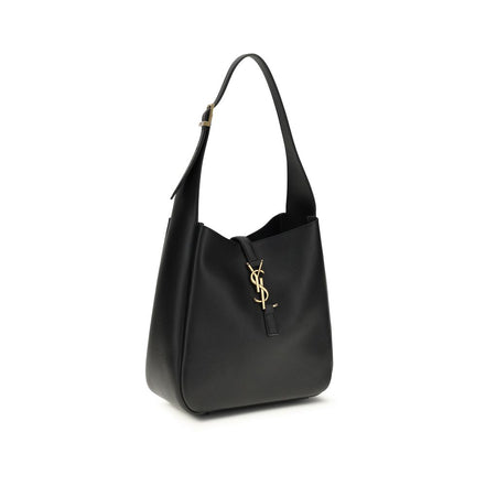 Sac bandoulière Saint Laurent en cuir de veau noir Bos Taurus
