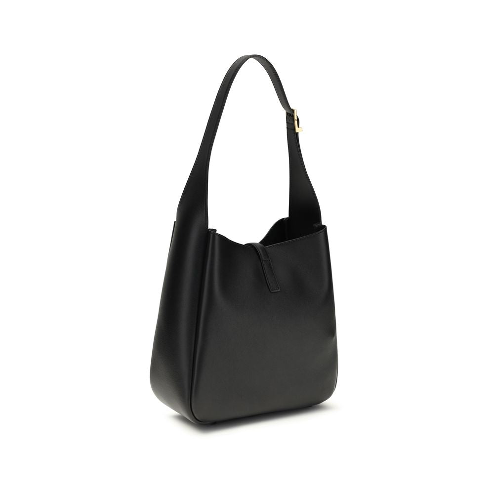 Sac bandoulière Saint Laurent en cuir de veau noir Bos Taurus