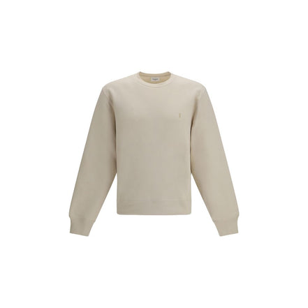 Sweat-shirt en coton beige Saint Laurent