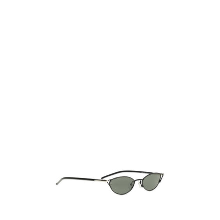 Lunettes de soleil en métal noir Alexander McQueen