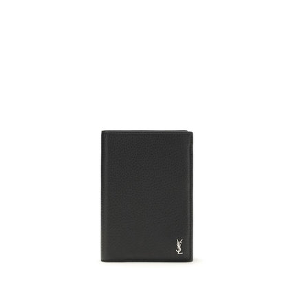 Saint Laurent Black Calf Leather Wallet
