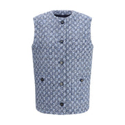 Giacca smanicata Gucci in cotone blu