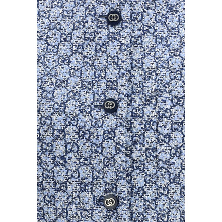 Giacca smanicata Gucci in cotone blu
