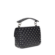 Valentino Garavani Black Leather Shoulder Bag