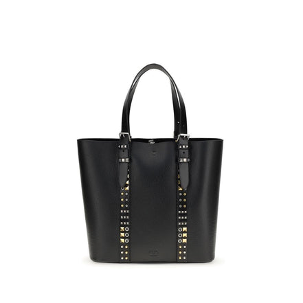 Valentino Garavani Black Calf Leather Shoulder Bag