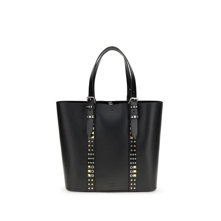 Valentino Garavani Black Calf Leather Shoulder Bag