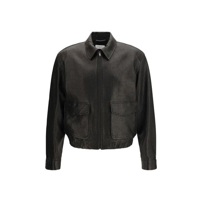 Saint Laurent Black Lamb Leather Jacket