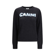 Ganni Gray Wool Sweatshirt