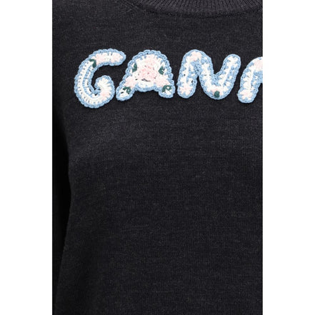 Ganni Gray Wool Sweatshirt