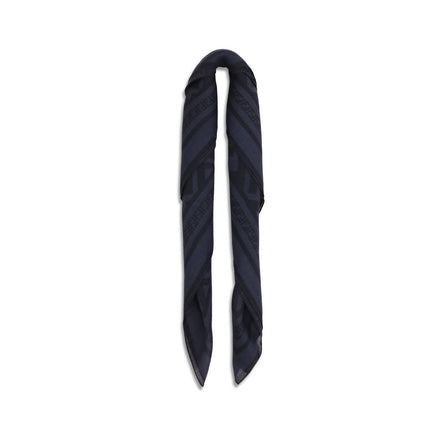 Fendi Blue Wool Scarf
