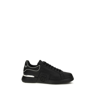 Philipp Plein Sneakers Basse Bos Taurus in Pelle di Vitello Nere