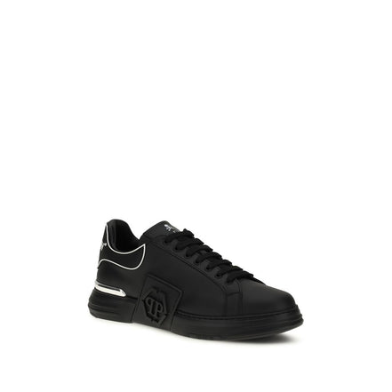 Philipp Plein Sneakers Basse Bos Taurus in Pelle di Vitello Nere
