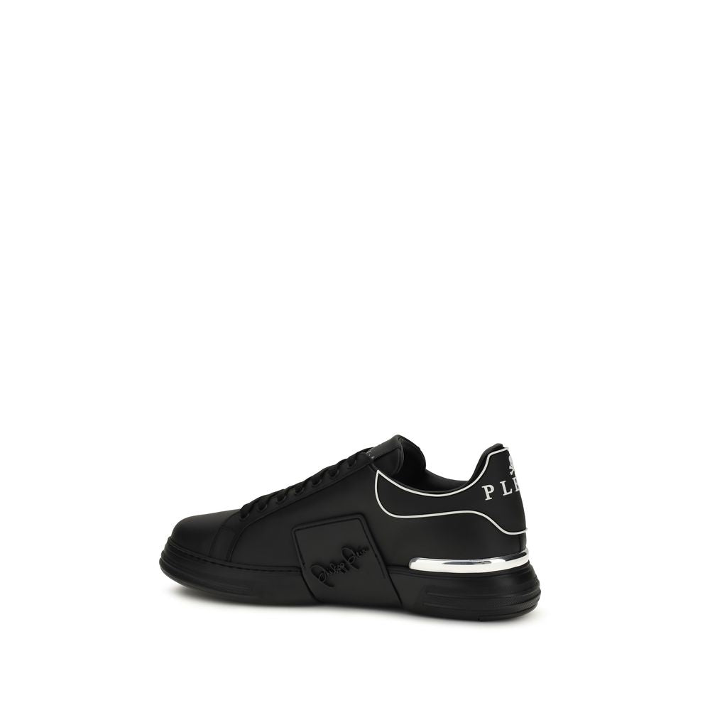 Philipp Plein Sneakers Basse Bos Taurus in Pelle di Vitello Nere