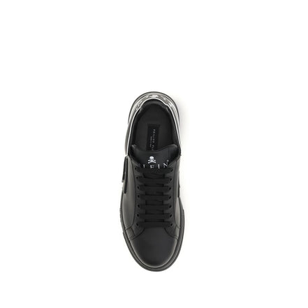 Philipp Plein Sneakers Basse Bos Taurus in Pelle di Vitello Nere