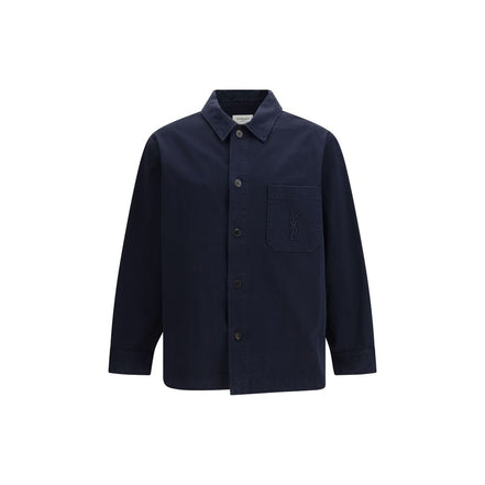 Giacca in denim di cotone blu Saint Laurent