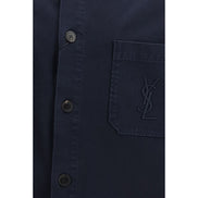 Giacca in denim di cotone blu Saint Laurent