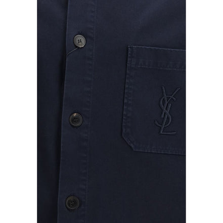 Giacca in denim di cotone blu Saint Laurent