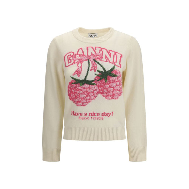 Ganni Beige Wool Sweatshirt