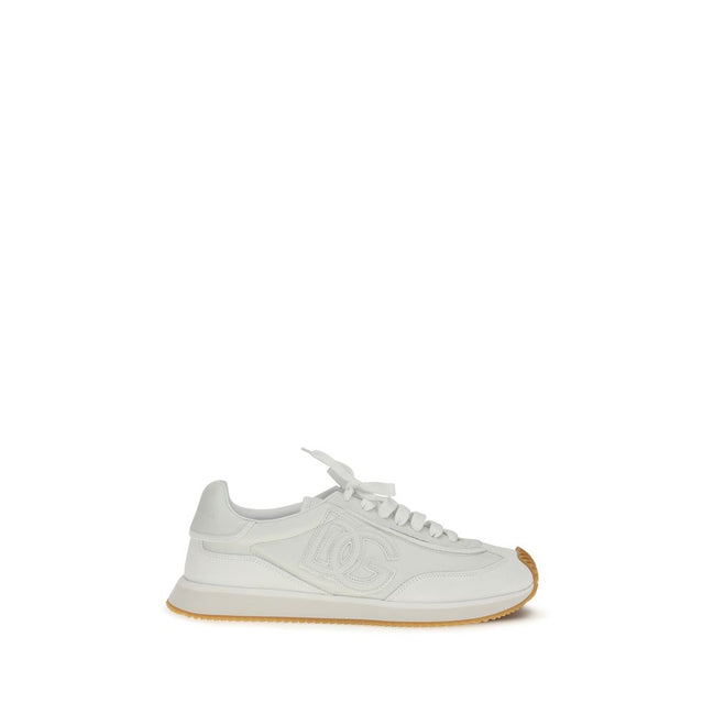 Baskets athlétiques Dolce & Gabbana en cuir de veau blanc Bos Taurus