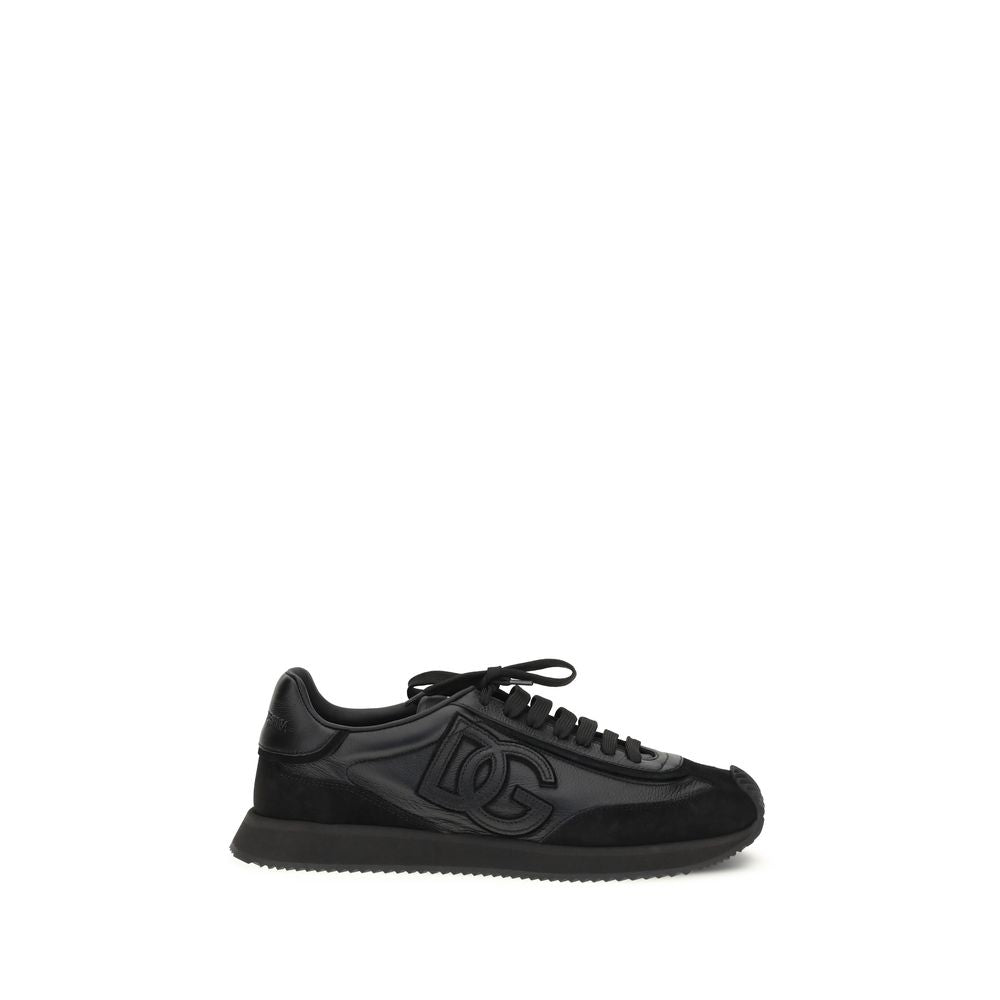 Baskets Dolce & Gabbana noires en cuir de veau Bos Taurus