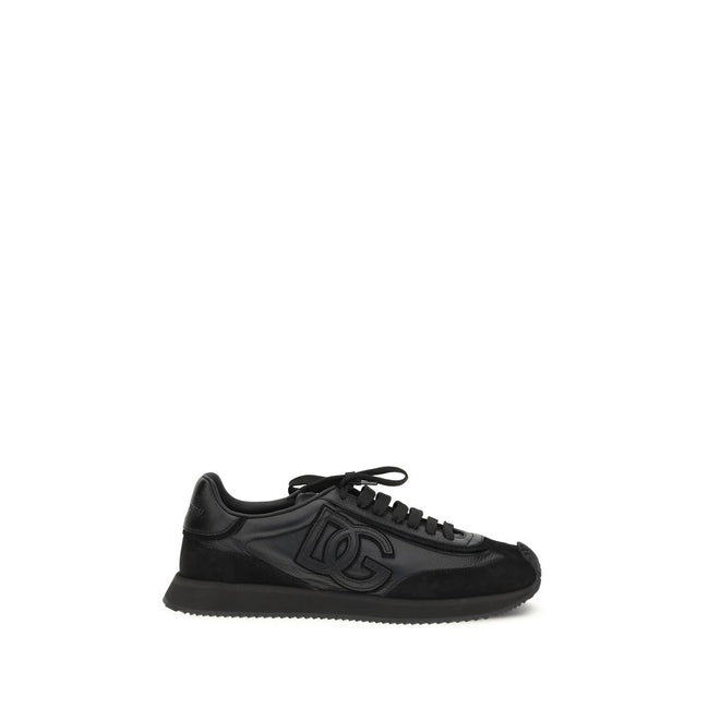 Baskets Dolce & Gabbana noires en cuir de veau Bos Taurus