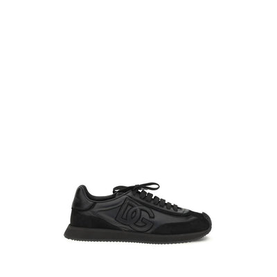 Dolce & Gabbana Sneakers Atletiche in Pelle di Vitello Nera Bos Taurus