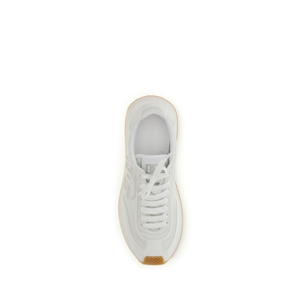 Baskets athlétiques Dolce & Gabbana en cuir de veau blanc Bos Taurus