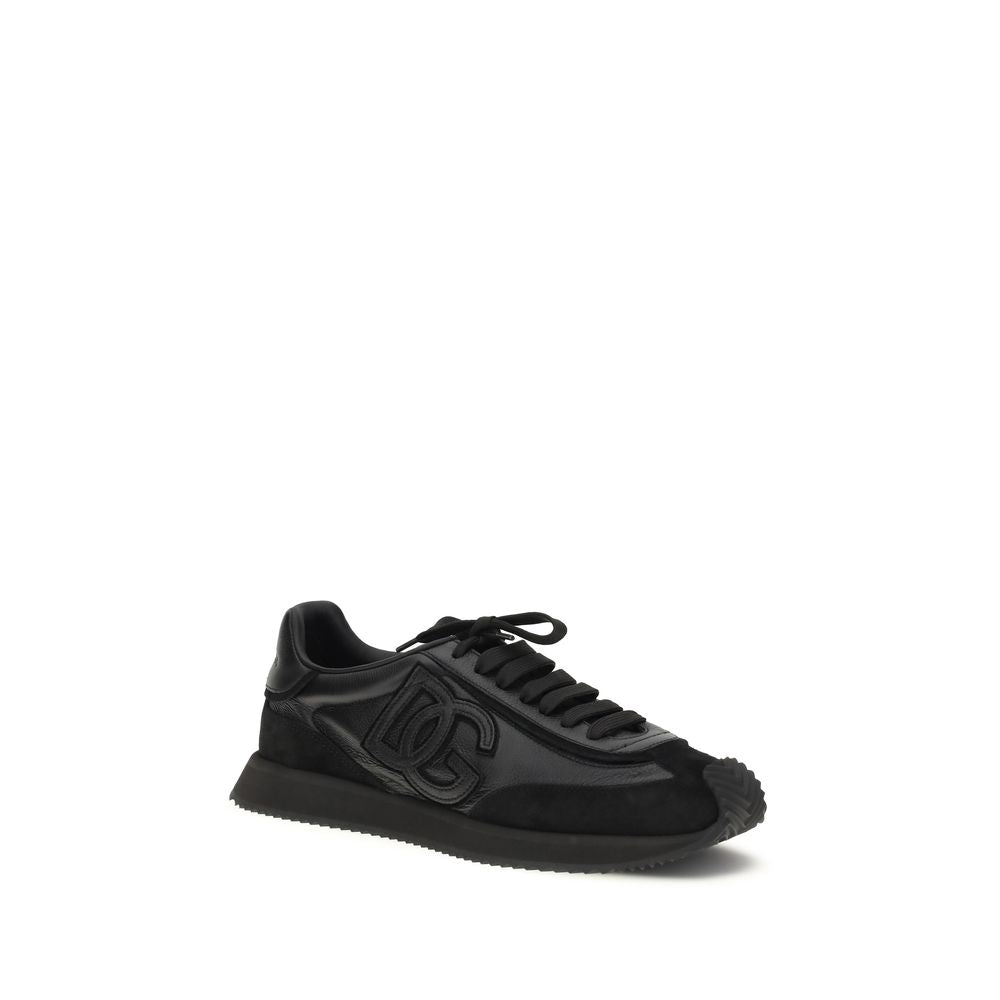 Baskets Dolce & Gabbana noires en cuir de veau Bos Taurus