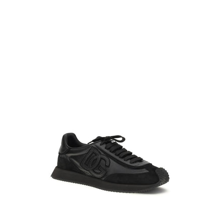 Dolce & Gabbana Sneakers Atletiche in Pelle di Vitello Nera Bos Taurus