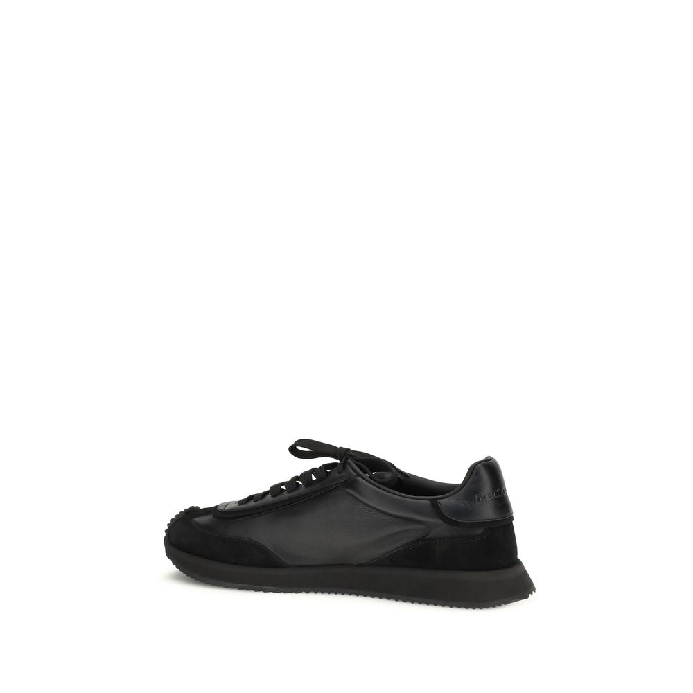 Baskets Dolce & Gabbana noires en cuir de veau Bos Taurus