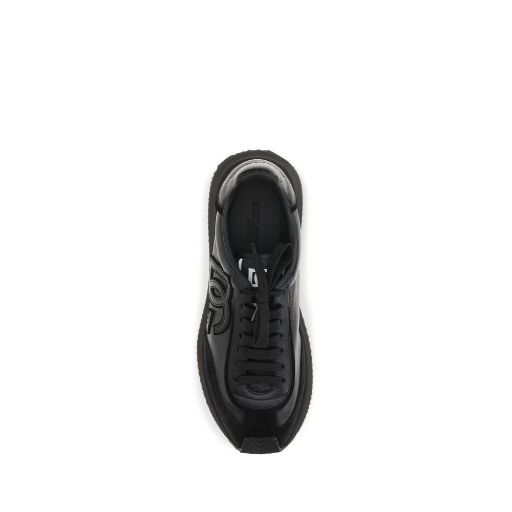 Baskets Dolce & Gabbana noires en cuir de veau Bos Taurus
