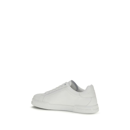 Dolce & Gabbana White Calf Leather Low Top Sneakers