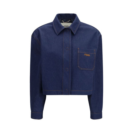 Veste en jean Fendi en coton bleu