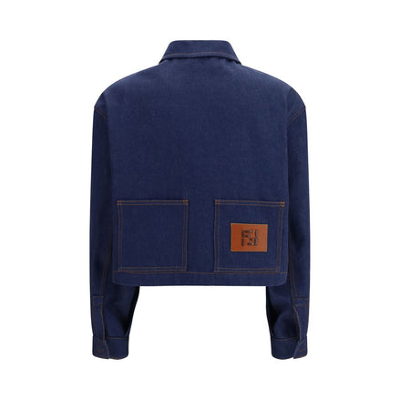 Veste en jean Fendi en coton bleu