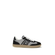 Baskets basses Balmain en cuir de veau gris Bos Taurus