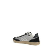 Baskets basses Balmain en cuir de veau gris Bos Taurus