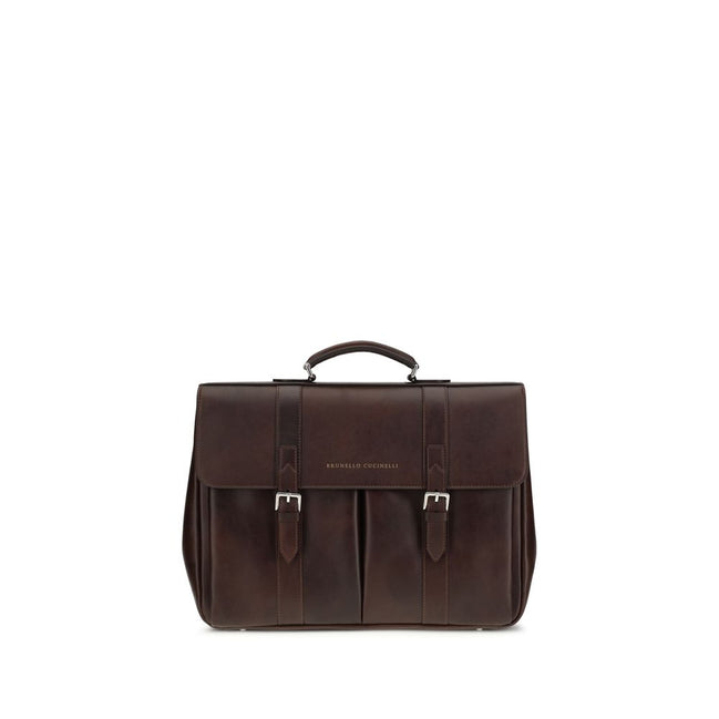Brunello Cucinelli Bordeaux Calf Leather Luggage And Travel