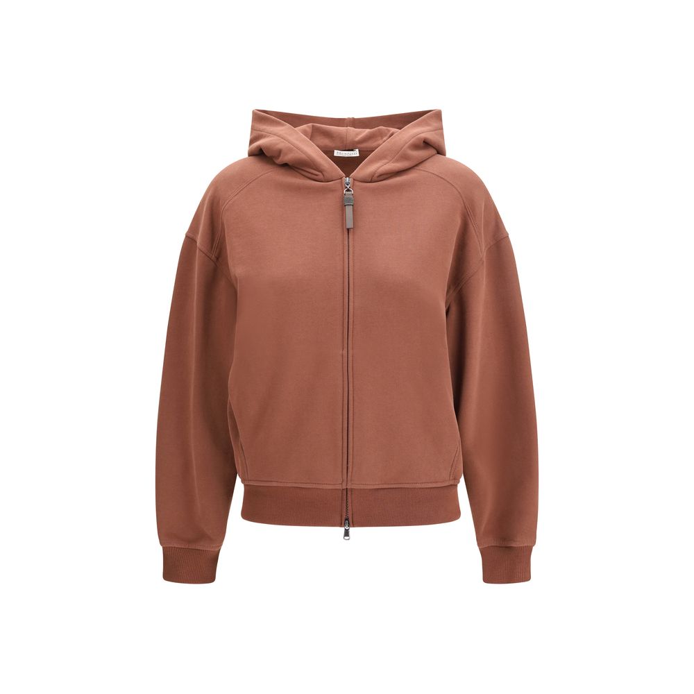 Sweat-shirt Brunello Cucinelli en coton marron