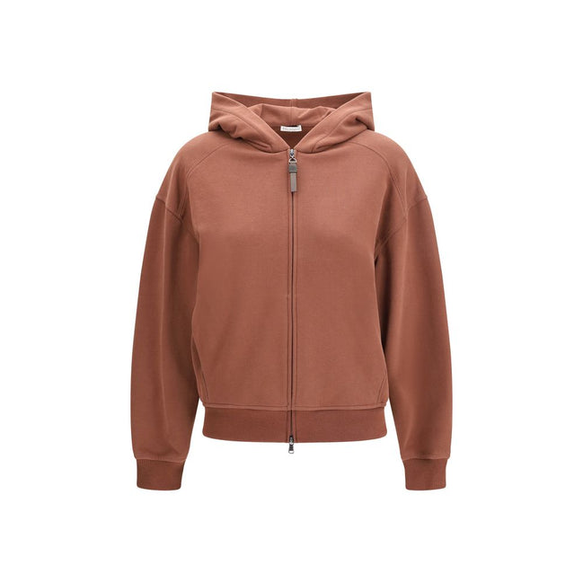 Sweat-shirt Brunello Cucinelli en coton marron