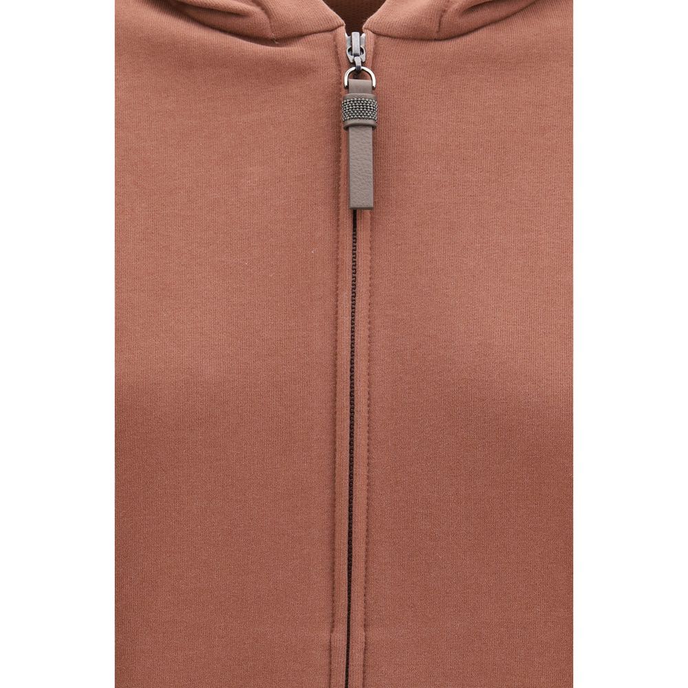 Sweat-shirt Brunello Cucinelli en coton marron