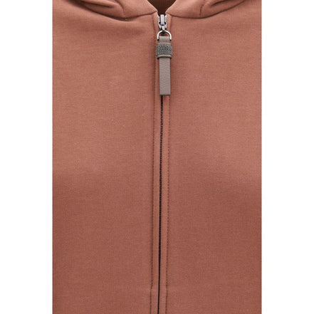 Sweat-shirt Brunello Cucinelli en coton marron