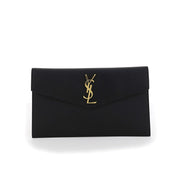 Saint Laurent Black Calf Leather Clutch Bag