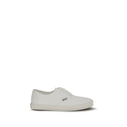 Sneakers basse Prada in cotone bianco