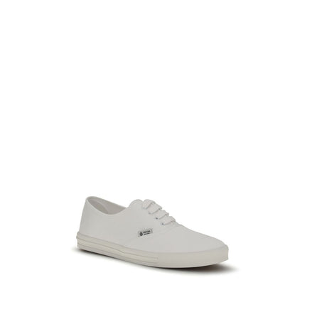 Sneakers basse Prada in cotone bianco